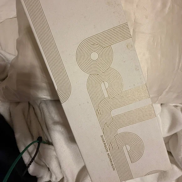 belle by sigerson Morrison Black metallic brocade size 7 Flats NWT - Picture 12 of 12